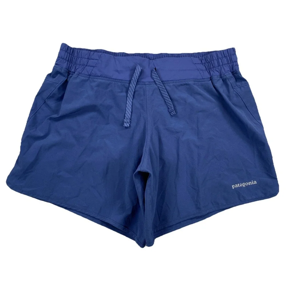 Patagonia Nine Trails Shorts Lined Blue Drawstring Women's Small 6" Inseam - Picture 1 of 7